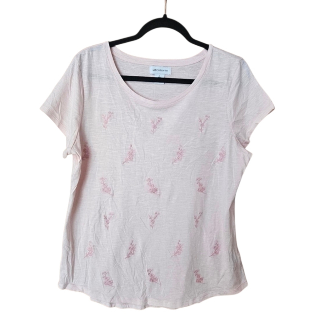 Light Pink Floral Short Sleeve Tee